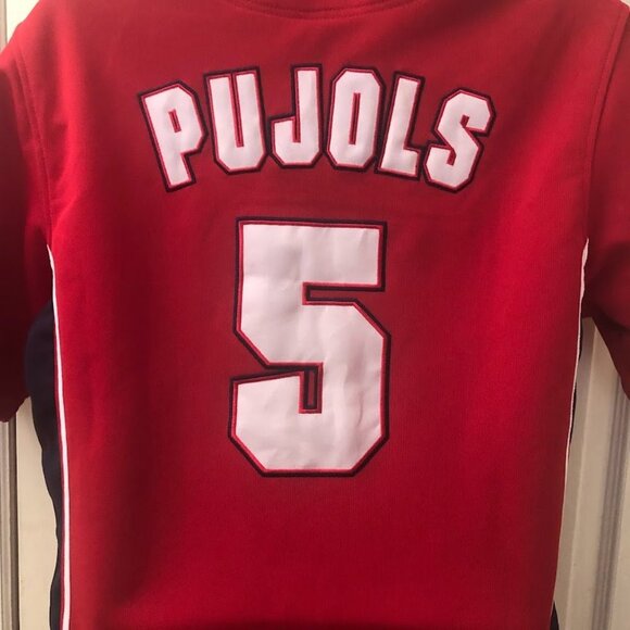 MLB St. Louis Cardinals Baseball Pujols Red Jersey NWT Size M Dynasty Series NWT - Picture 6 of 12